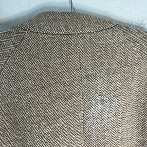 MADEWELL Stanza Herringbone Coat Wool Blend Camel Color Size XL - Picture 13 of 16